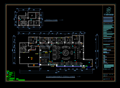 某畫布主題咖啡西餐廳室內(nèi)裝修設計CAD施工圖與室內(nèi)裝飾工程設計詳解